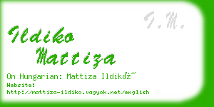 ildiko mattiza business card